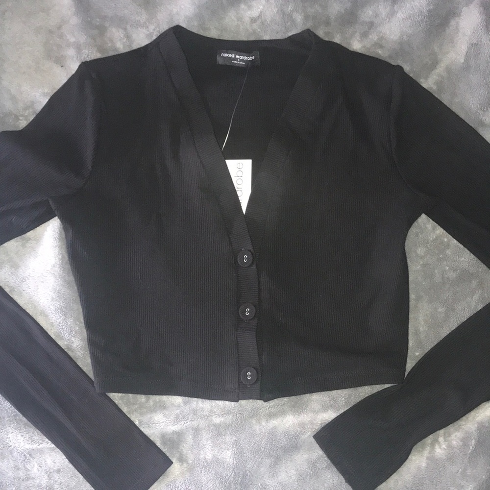 Cropped long Sleeve with split sleeves